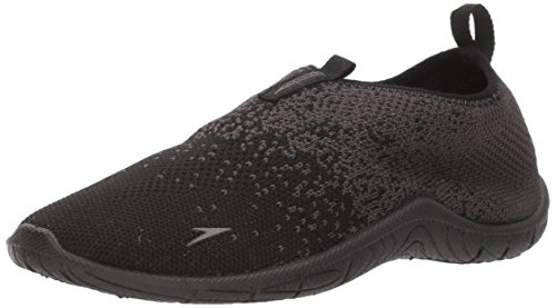 Speedo Unisex Surf Knit Water Shoes, Black/Dark Gull Grey, 12