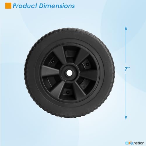 Image of 7 Inch G437-0037-W1 Grill Wheels Replacement Parts for Charbroil Various Models 463377319 463352521 463365021 469335115 463436415 463340516 Kenmore 415.16123800 Thermos 466360113, 2-Pack