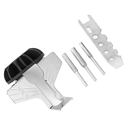 Hyuduo Guide Drill Sharpener Chain Saw Sharpening Attachment Power Drill Hand Sharpener Adapter Tool(Guide Drill Sharpener)