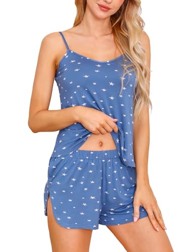 Image of Senert Sexy Pajamas for Women Sleepwear Sexy Lingerie V Neck Pjs Cami Shorts Set Nightwear S-XXL
