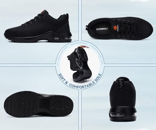 DYKHMILY Steel Toe Shoes for Men Women Comfortable Non Slip Work Shoes Lightweight Unisex Safety Shoes Classic Style Sneakers Punta de Acero Zapatos de Trabajo para Hombre 3.5~14/ Mujer 5~164