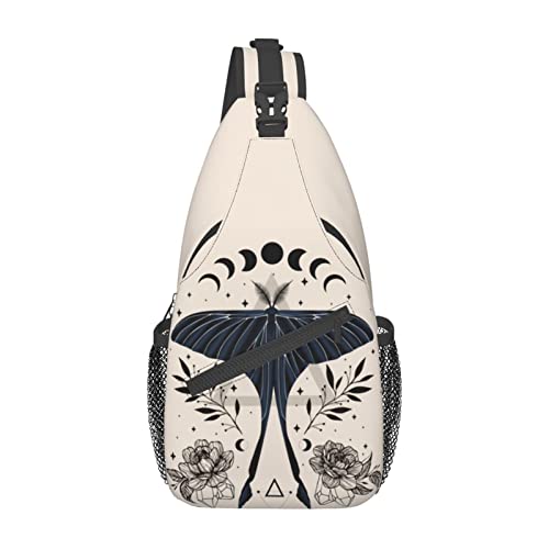 Moon Moth Sling Bag For Men Women Shoulder Backpack Chest Bags Crossbody Daypack For Hiking Camping Outdoor Trip2