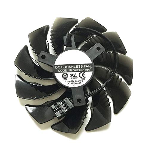 2pcs/Set 87MM PLD09210S12HH RX570 RX580 aorus GPU Cooler Cooling Fan for GIGABYTE RX 580/570 AORUS Grahics Card VGA Replacement (1 PLD09210S12HH)