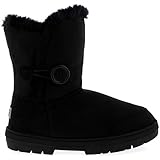 Weiche Textilstiefel mit einem Knopf