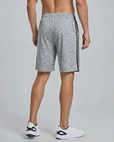 Image of Real Essentials Men's 5 Pack: 9 inch Dry-Fit Shorts - Athletic Gym, Workout, Basketball, Running, Casual Lounge Active Pockets