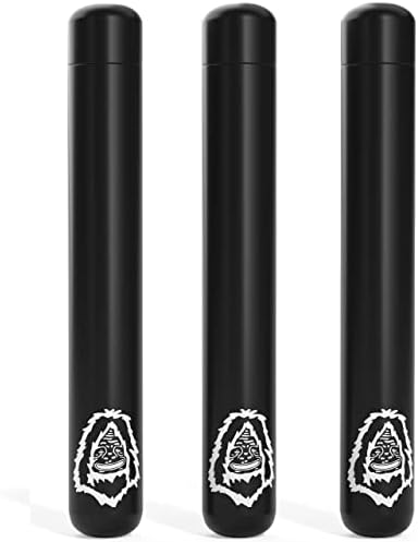 UkGlass 3 Pack - Joint Tube Kit - Metal Doob Tube Cigarette Holders - Tobacco Smoking Accessories Tube Cigarette Container (3 Pack), Black Set