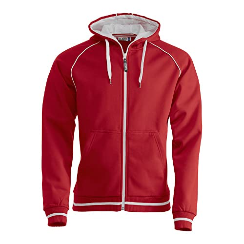 Image of Clique Men's Gerry Hoodie Regular Fit Plain Hooded Long Sleeve Hoodie, Red, Small (Manufacturer Size: S)