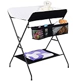 ★Klappbares Design & Leichtes Gewicht★ Dieser Wickeltisch ist einfach zusammenzuklappen und dann spart viel Platz. Sie können ihn auch für Reisen im Kofferraum Ihres Autos verstauen. Außerdem ist der Wickeltisch sehr leicht, was seinen Transport einfacher macht. Er ist ideal für jeden Ort.