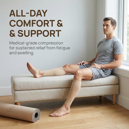 Image of MGANG 20-30mmHg Compression Calf Sleeves Reduces Leg Swelling & Fatigue