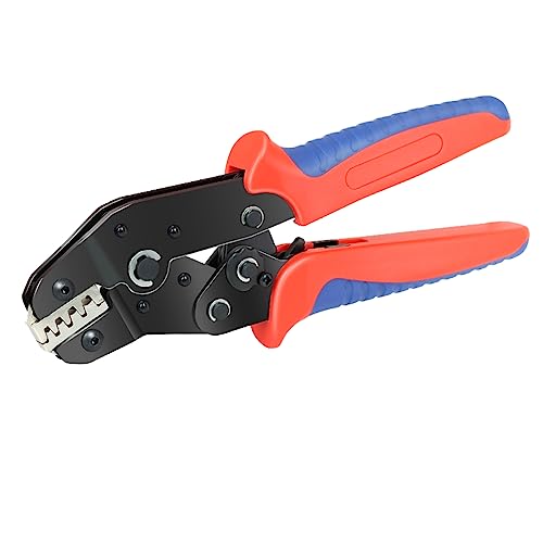Wire Crimper Crimping Plier Ratcheting Wire Terminal Ratchet 20-16AMG 0.5-1.5mm² 2.8/4.8/6.3 mm Spade Cable Electrical Crimping Tools Crimp Hand Tool for Dupont, JST-SM, Molex Connectors and Terminals
