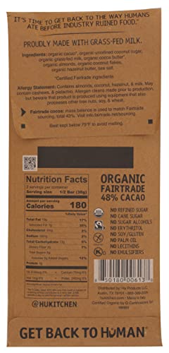 HU Organic Almond Crunch + Coconut Flakes in Milk Chocolate Bar, Gluten Free, No Refined Sugar, 2.1 Ounces (Pack Of 6) - Thumbnail 3