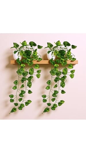 Home Decor Real Touch Vine Plant with Pot – Artificial Hanging Iv...