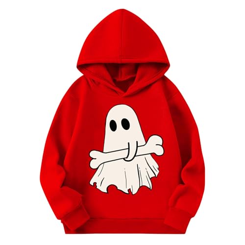 Halloween Hoodies for Girl Cute Ghost Graphic Pullover Sweatshirt Oversized Hooded Spooky Season Holiday Shirts