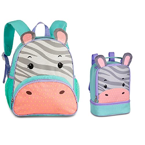Kit Mochila Escolar de Costas e Lancheira Zebra - Clio Style