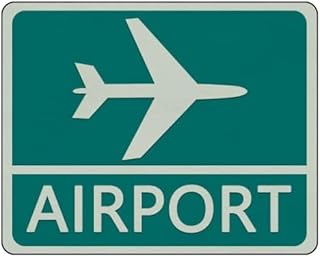 Metal Sign Retro Airport Sign Wall Decora For Station Airport Intersection Bar Club Home Man Cave Vintage Tin Painting Gift For Women Men 8x12 Inch