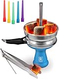Blue Silicone Hookah Bowl Set Silicone – Premium Shisha Bowl Phunnel Hookah Bowl Blue for Smoking & Heat Management Charcoal Holder Kamin - Hookah Head with Kamin by M. ROSENFELD