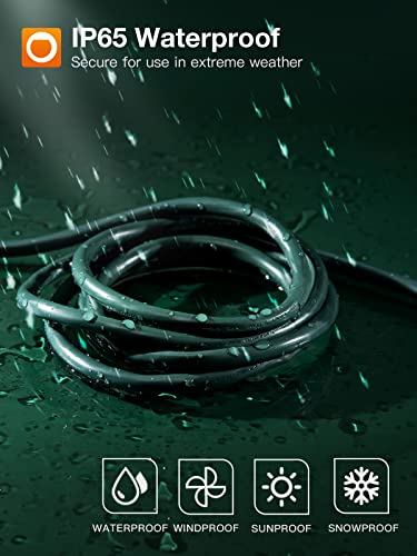 Outdoor Extension Cord 6 Feet Waterproof Heavy Duty Green 16 Awg 3 Prong, Flexible Long Wires Perfect For Home Or Office Use, Ul Listed #TOP3