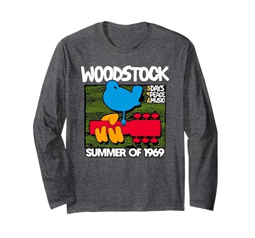 Woodstock Summer of 69 Logo Bird Long Sleeve T-Shirt, Adult