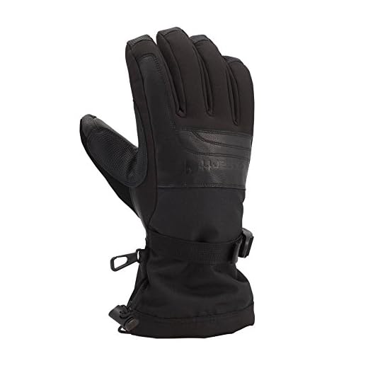 Carhartt Men's Vintage Cold Snap Insulated Work Glove, Black, Large (Pack of 1)