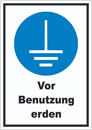 Vor Benutzung erden Aufkleber A7 (74x105mm)