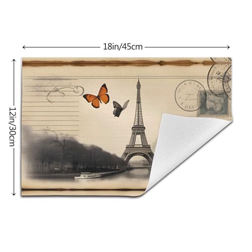 Set de table vintage Paris HYTTER lot de 6 pour décoration de table