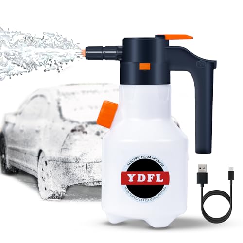 YDFL Electric Foam Sprayer 2L Pressurized Sprayer with Charge for Home Garden and Car Beauty and Cleaning Foam Sprayer