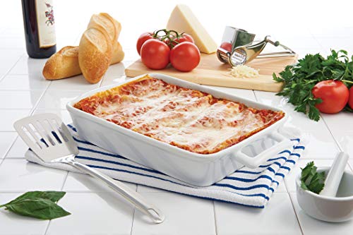 HIC Oblong Rectangular Baking Dish Roasting Lasagna Pan, Fine White Porcelain, 13-Inches x 9-Inches x 2.5-Inches - Thumbnail 5