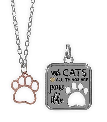 AngelStar 16108 Best Furr-End Pendant & Charm Set-with Cats All Things are Paws-Ible Pendant & Charm Set
