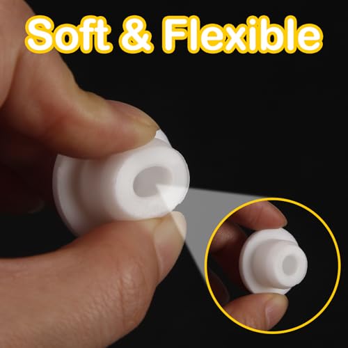 Image of 24Pcs Silicone Hole Plug Waterproof Plug Tube Plugs Soft Hole Plug White Bathtub Jet Covers 3 Sizes Fit for 14mm 15mm 16mm Bathtub Hole
