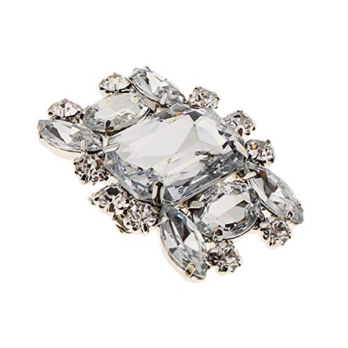 IPOTCH 1pcs Clip Floral Cristalino Hebilla de Zapatos de Novia Ornamento para...
