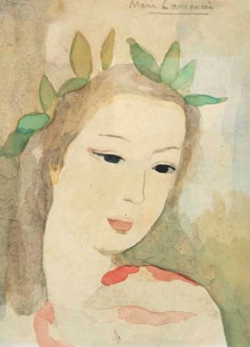Toile Marie Laurencin Girl with Foliage cadeau idéal pendaison