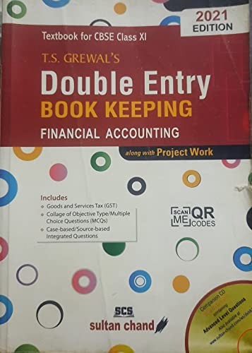 Image of T.S. Grewal's Double Entry Book Keeping: Financial Accounting Textbook for CBSE Class 11 (as per 2022-23 syllabus)