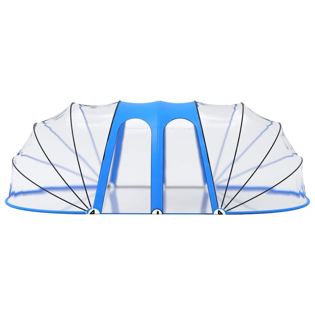 Piscina a cupola ovale, 620 x 410 x 210 cm, in PVC con telaio in fibra di vetro, copertura impermeabile per piscina fuori terra fino a 5 m, con porte arrotolabili, protezione UV