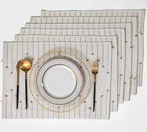 Buy ALSTONIA Handmade Cotton Dining Table Placemats | Heat Resistant Dining Table Place Mats ...
