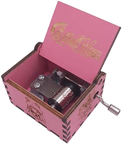 Dream Loom Wooden Music Box,Hand Crank Classical Carved Wooden Sailor Moon Musical Box,Gift for Kids,Family and Friends