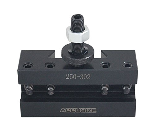 Image of Accusize Industrial Tools Style Cxa Boring, Turning and Facing Quick Change Tool Post Holder for 3 /4'' Tools, Style No 2, 0250-0302
