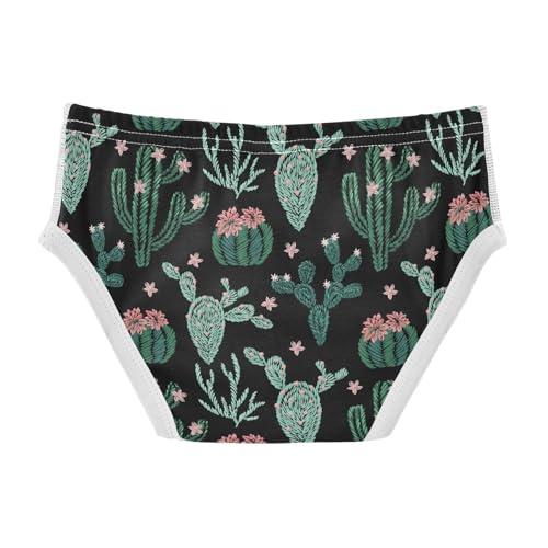 visesunny Boys Cotton Underwear Cactus Plant Black Floral Summer Printed Toddler Soft Training Briefs Size 2T-8Y for Kids2