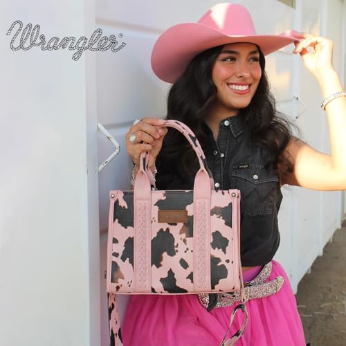 Image of Montana West x Wrangler Tote Bag for Women Western Cow Print Purse Designer Top Handle Handbags