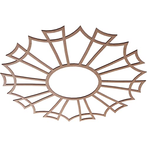 Image of Ekena Millwork 36 inchOD x 12 5 /8 inchID x 3 /8 inchT Augustus Wood Fretwork Pierced Ceiling Medallion, Wood (Paint Grade)