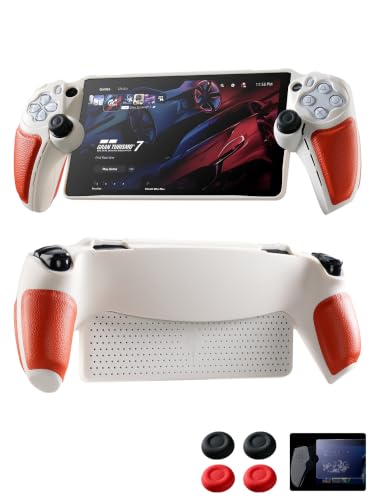 Image of PlayStation Portal Case, Slim Shockproof Protective Cover,White &Orange