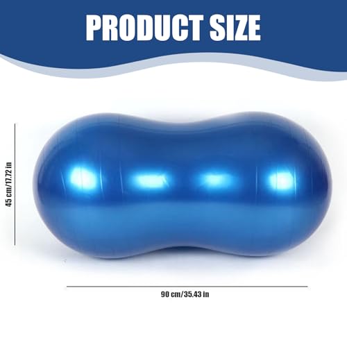 Peanut Ball, Anti Burst Thicken Pvc Peanut Exercise Ball, 35.4x17.7" Balance with a Air Pump, Portable for Kids Therapy Pregnancy Yoga, Home & Gym for Kids Therapy4