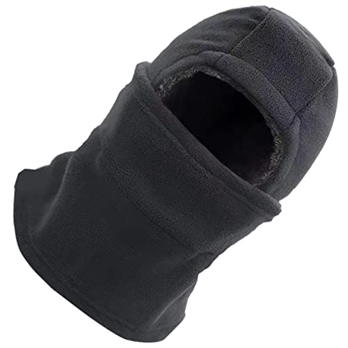PACKOVE Windproof Cycling Facial Mask for Breathable Ski Cover for Men Women Thermal Balaclava for Snowboarding Comfortable Design Thickened Grey