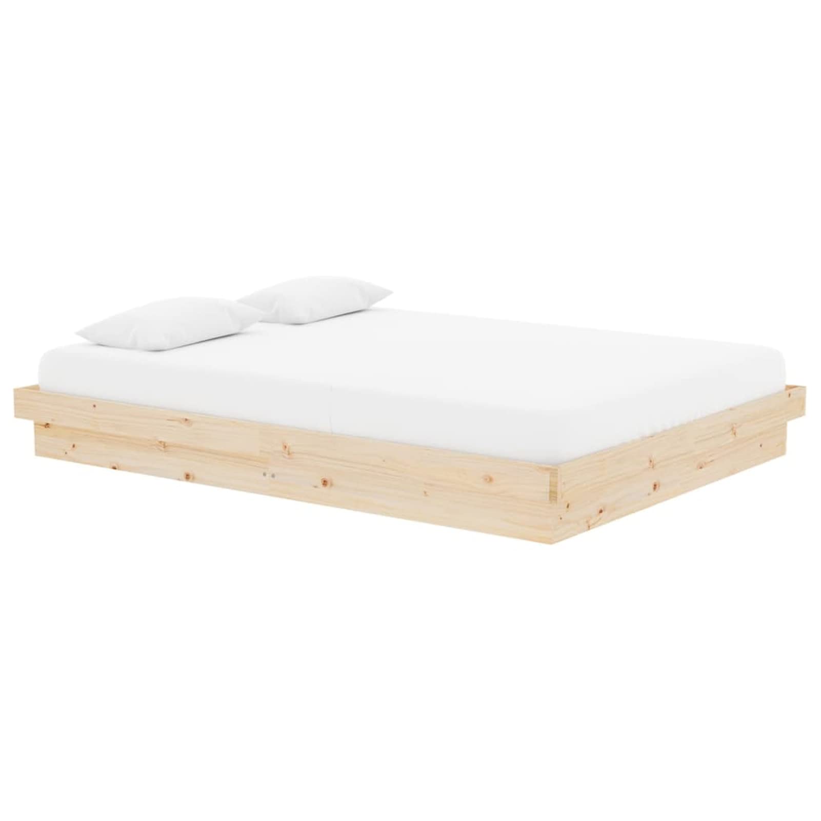 ARKEM Estructura de Cama de Matrimonio en Madera Maciza - Base de Cama 135x190 cm