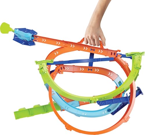 Hot Wheels: Pista Ciclón y Coche 1:64, 2 Formas de Jugar