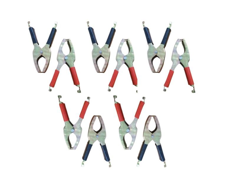 S P 05 Pair Battery Clip Heavy Duty Copper Crocodile Clips for Battery Heavy Duty s for Battery Red and Black Alligator Clamps for Multipole Application