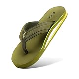 Frido Cloud Comfort Arch Support Slippers for Women & Men | Orthopedic Soft Home Chappal - Unisex Slipper| House Slipper with Anti-Skid Sole for Home Use & Casual (UK-11), Olive Green