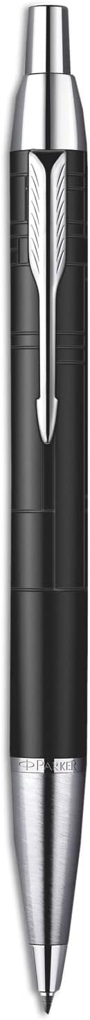 Parker Im Ballpoint Pen, Retractable, Fine 0.5 Mm, Black Ink, Black/Chrome Barrel