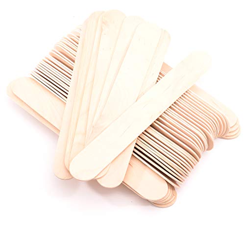 Vaessen Creative Houten ijslollenstokjes, 50 stuks, 2,5 x 20 cm, 3D-kunstwerk, kunst en ambachten voor kinderen, huisdecoratie en meer, natuurlijke berk