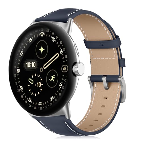 Correa de cuero slim compatible Google Pixel Watch 45mm