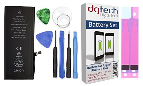 DigitalTech® - Batería Compatible con iPhone 6 Plus de Alta Capacidad con Herramientas. 3,82v 2915 mAh. Kit de bateria de Recambio Compatible con Todos los APN de la bateria Original Apple Cover
